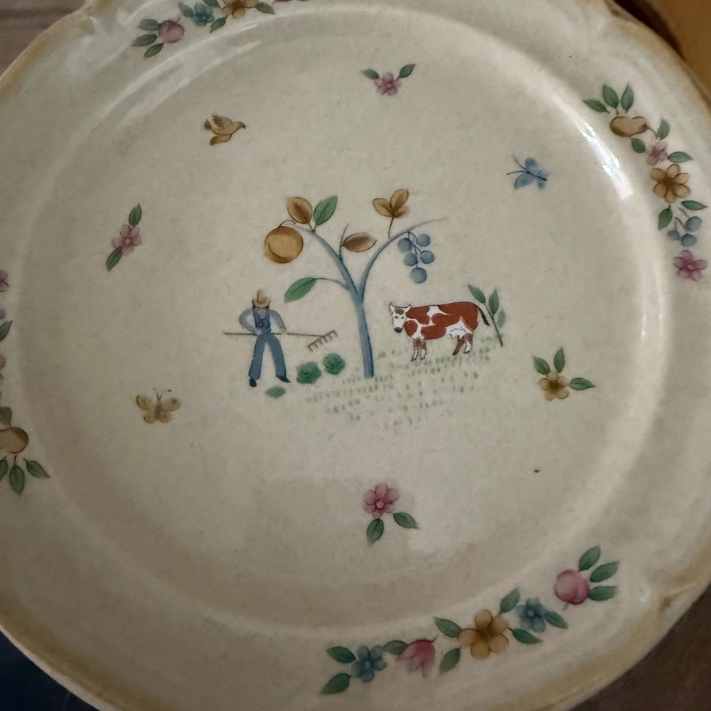Rustic Farmhouse Ceramic Dinner Plate